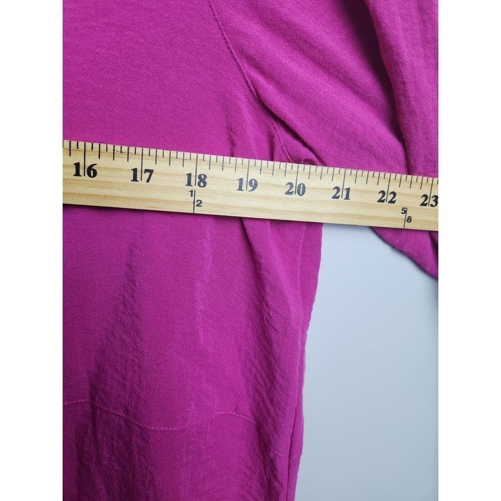 Ali Miles Button front back pink Blouse Lagenlook Boho sz L - Picture 8 of 9